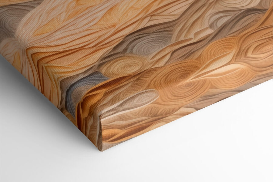 Pièce d'art en tissu avec des lignes ondulées