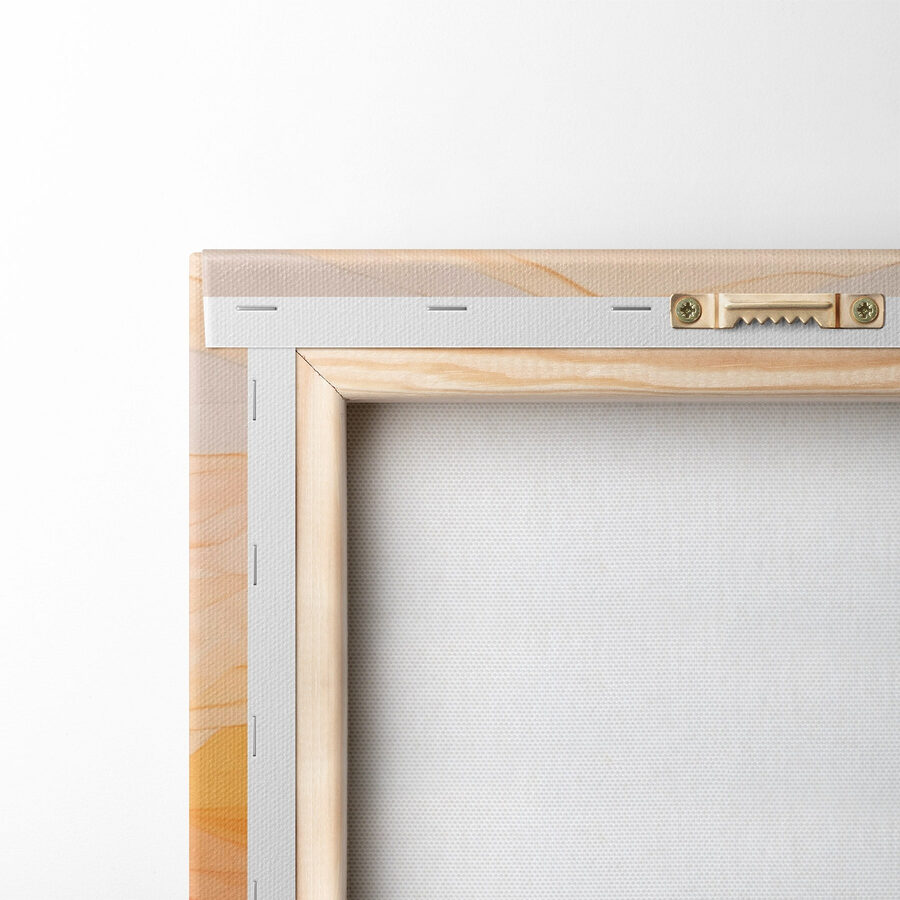 Pièce d'art en tissu avec des lignes ondulées