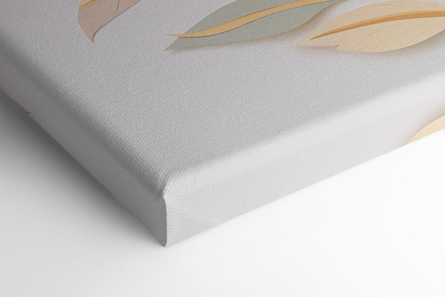 Fleur en papier avec feuilles