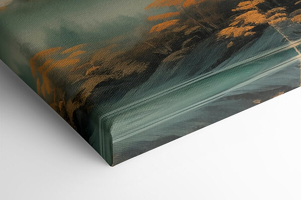 Chaîne de montagnes brumeuses avec des arbres Chaîne de montagnes brumeuses avec des arbres