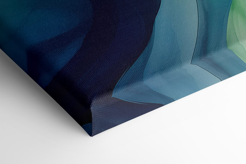 Fluid waves of blue and green