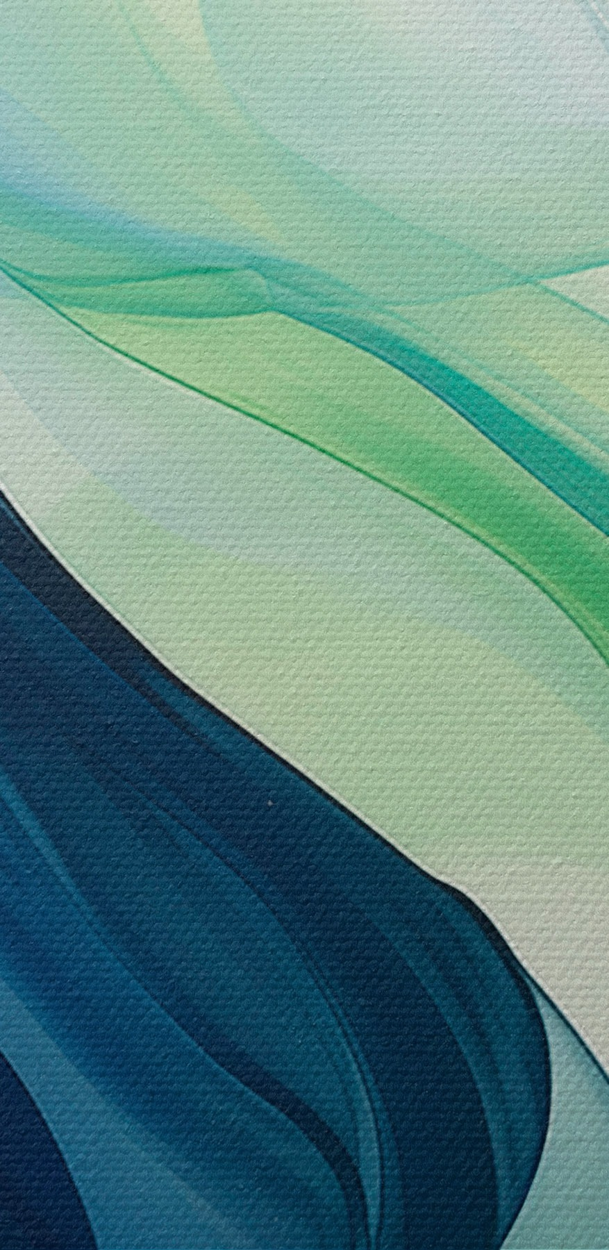 Des vagues fluides de bleu et de vert.