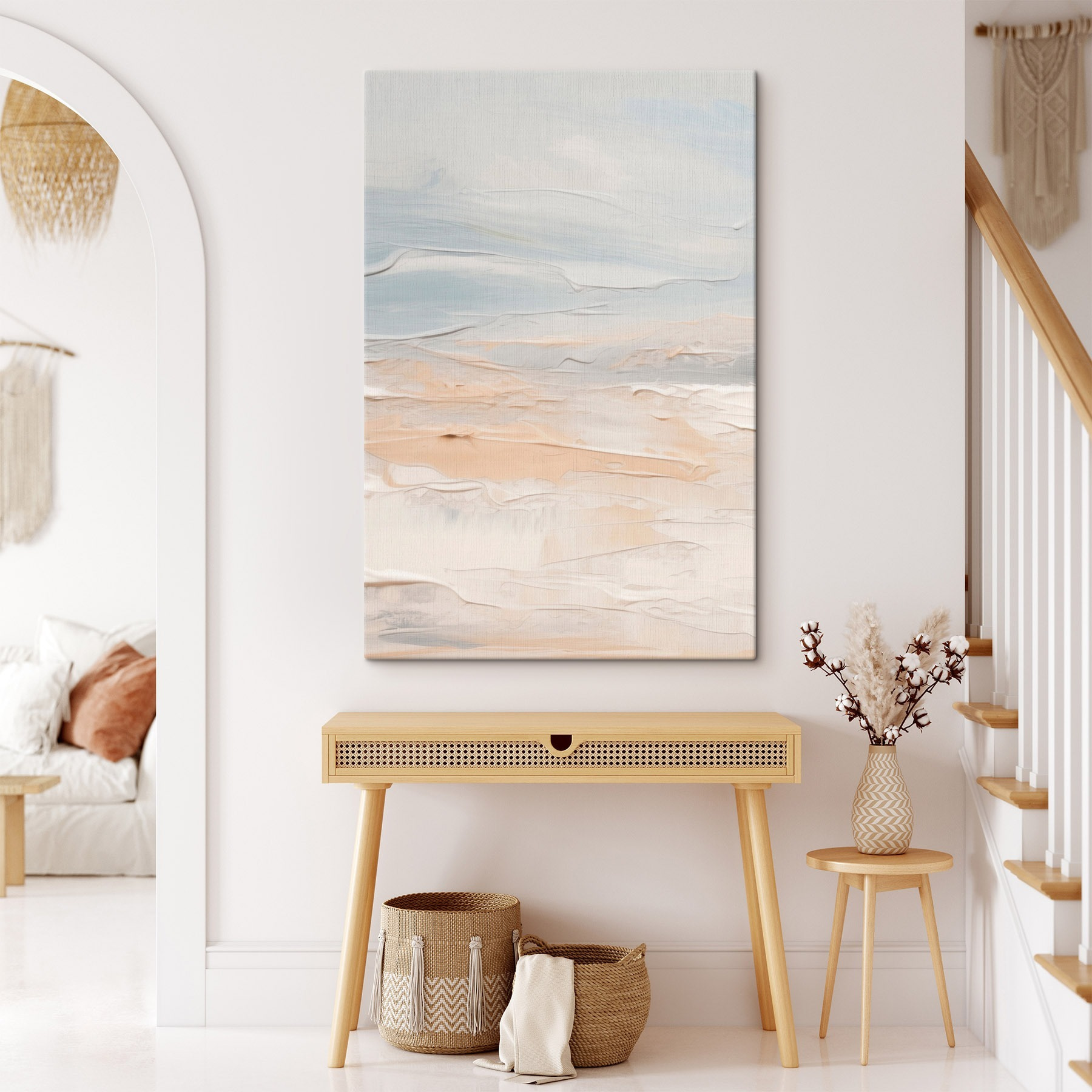 White and blue sky with clouds