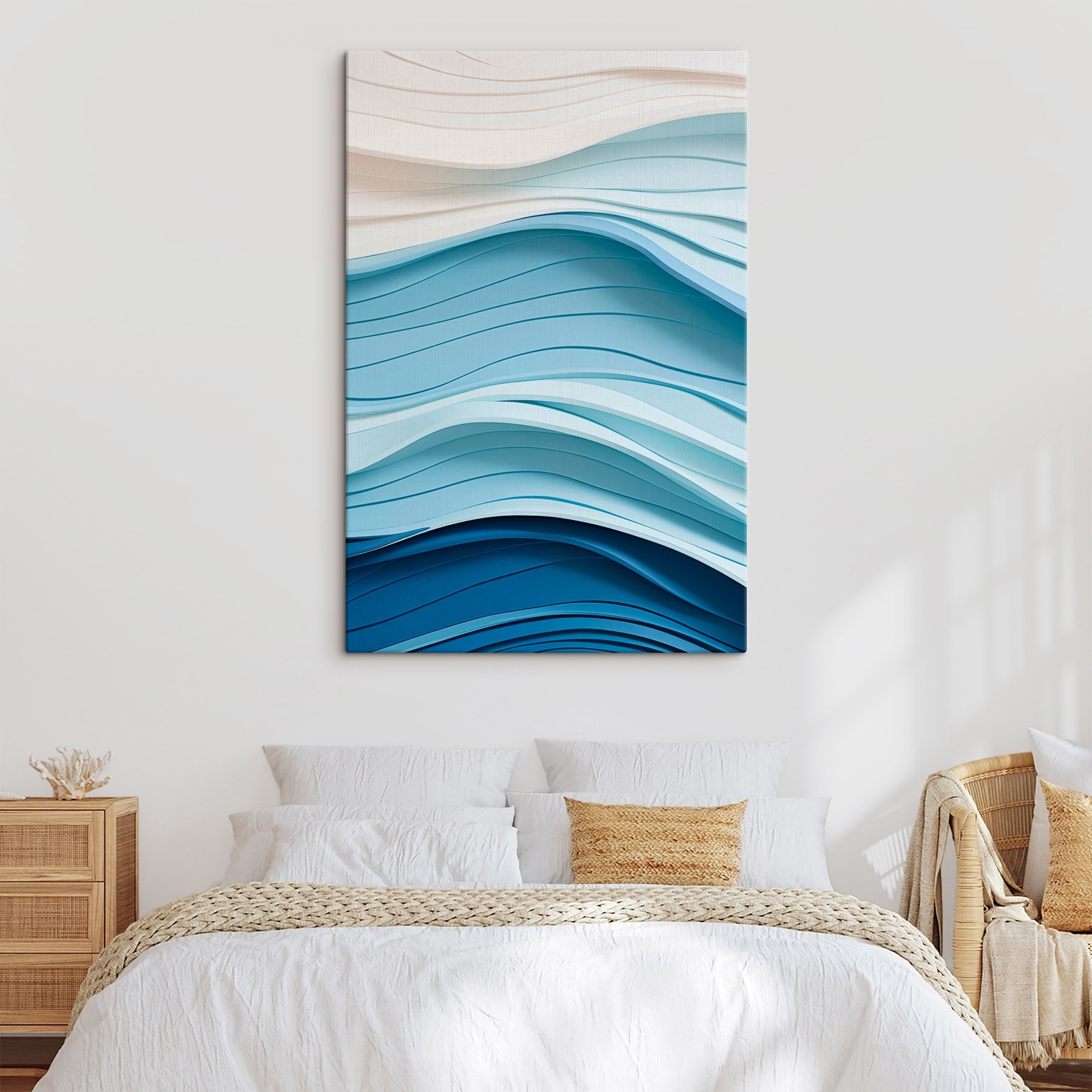 Blue and white wavy lines Blue and white wavy lines