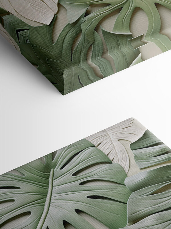 Groupe de feuilles vertes et blanches Groupe de feuilles vertes et blanches