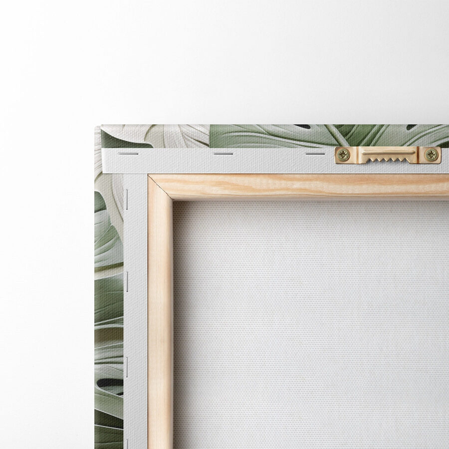 Groupe de feuilles vertes et blanches