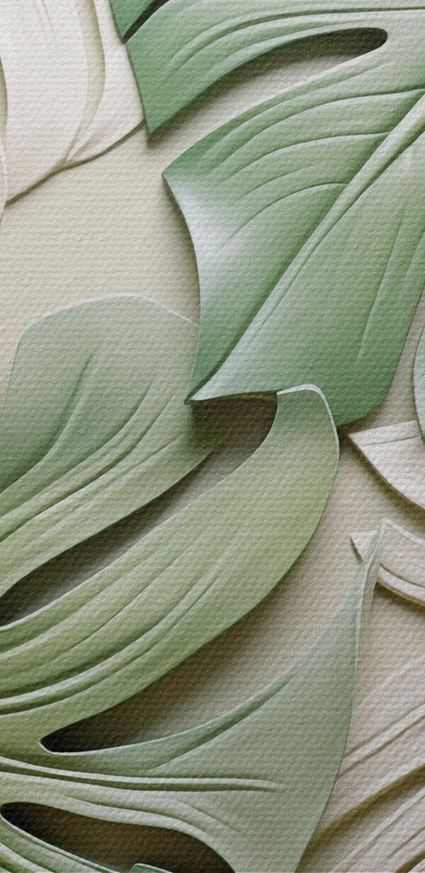 Groupe de feuilles vertes et blanches Groupe de feuilles vertes et blanches