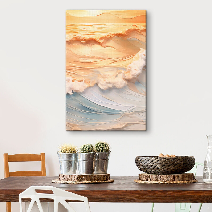 Des vagues douces caressées par des teintes tendres