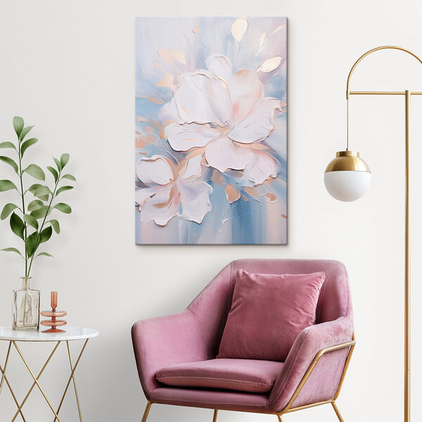 Peinture de fleurs sur une surface blanche Peinture de fleurs sur une surface blanche