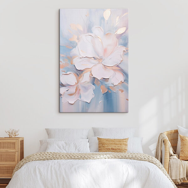 Peinture de fleurs sur une surface blanche Peinture de fleurs sur une surface blanche