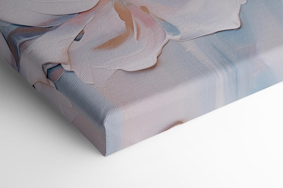 Peinture de fleurs sur une surface blanche
