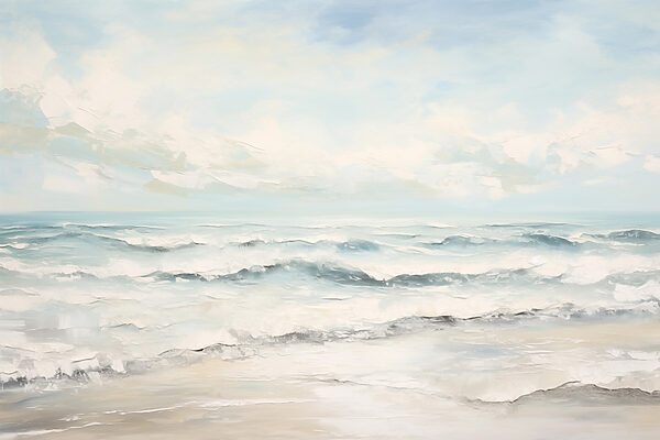 Peinture de vagues sur une plage Peinture de vagues sur une plage