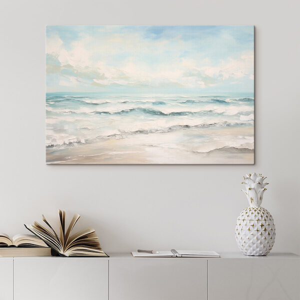 Peinture de vagues sur une plage Peinture de vagues sur une plage