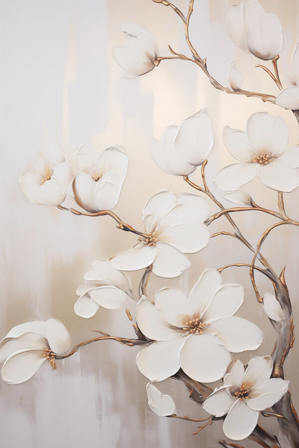 Peinture de fleurs blanches Peinture de fleurs blanches