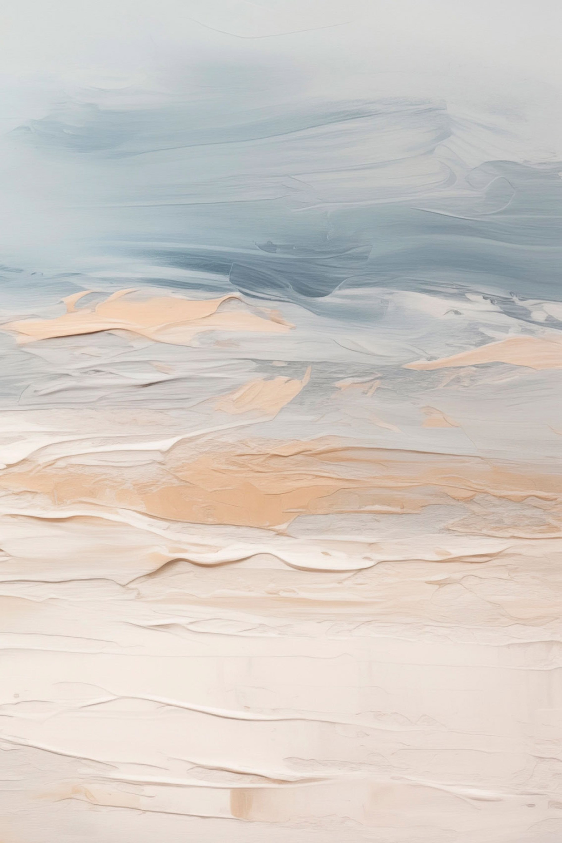 Abstract waves in soft pastel hues