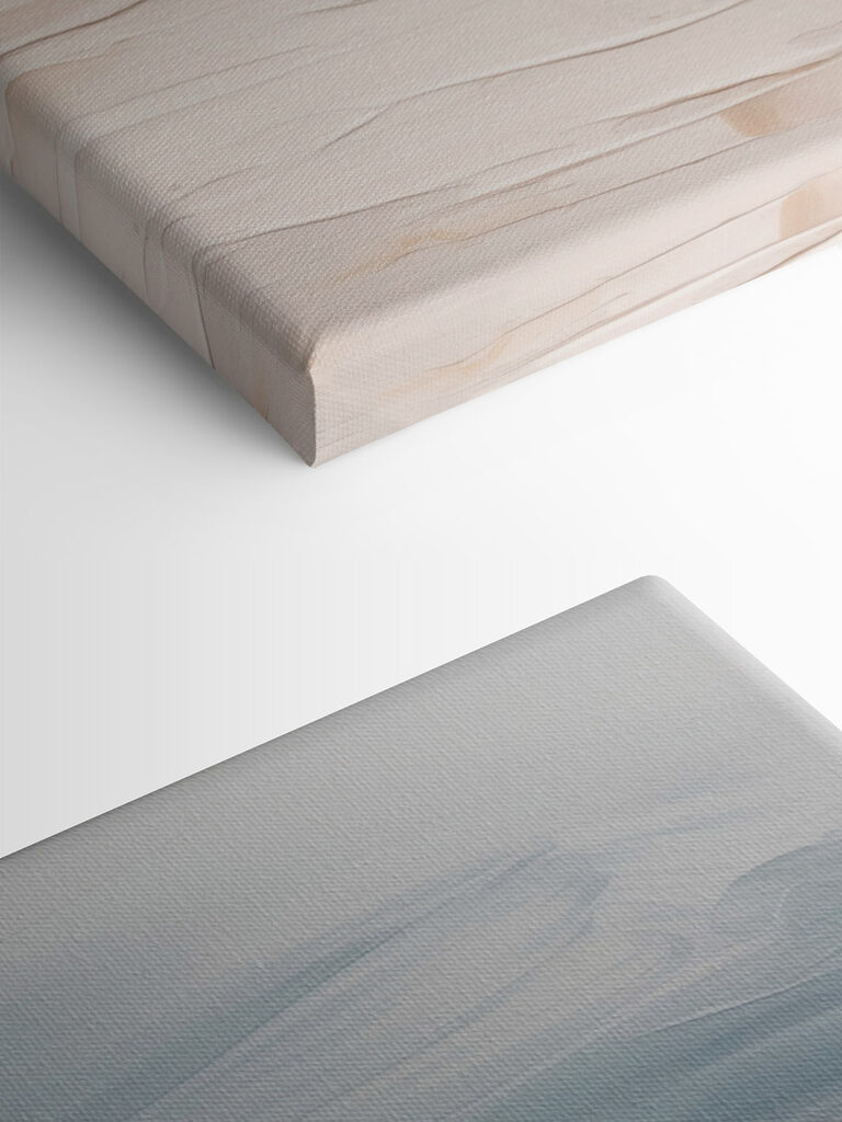 Abstract waves in soft pastel hues