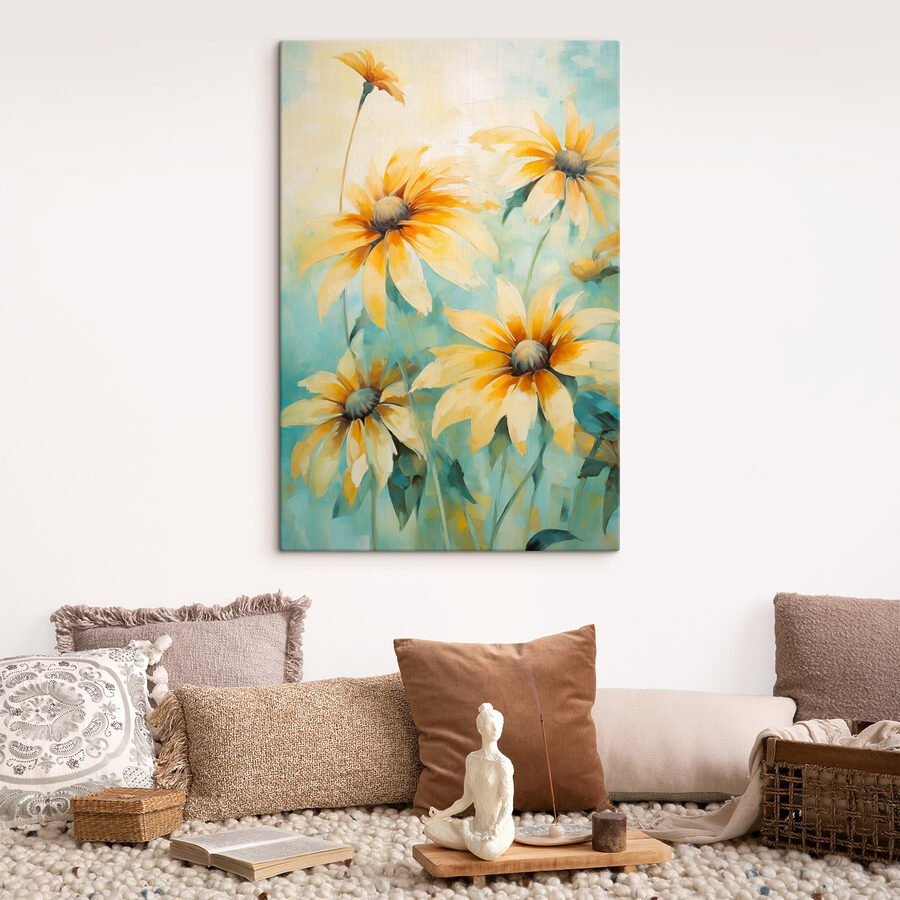 Peinture de fleurs jaunes