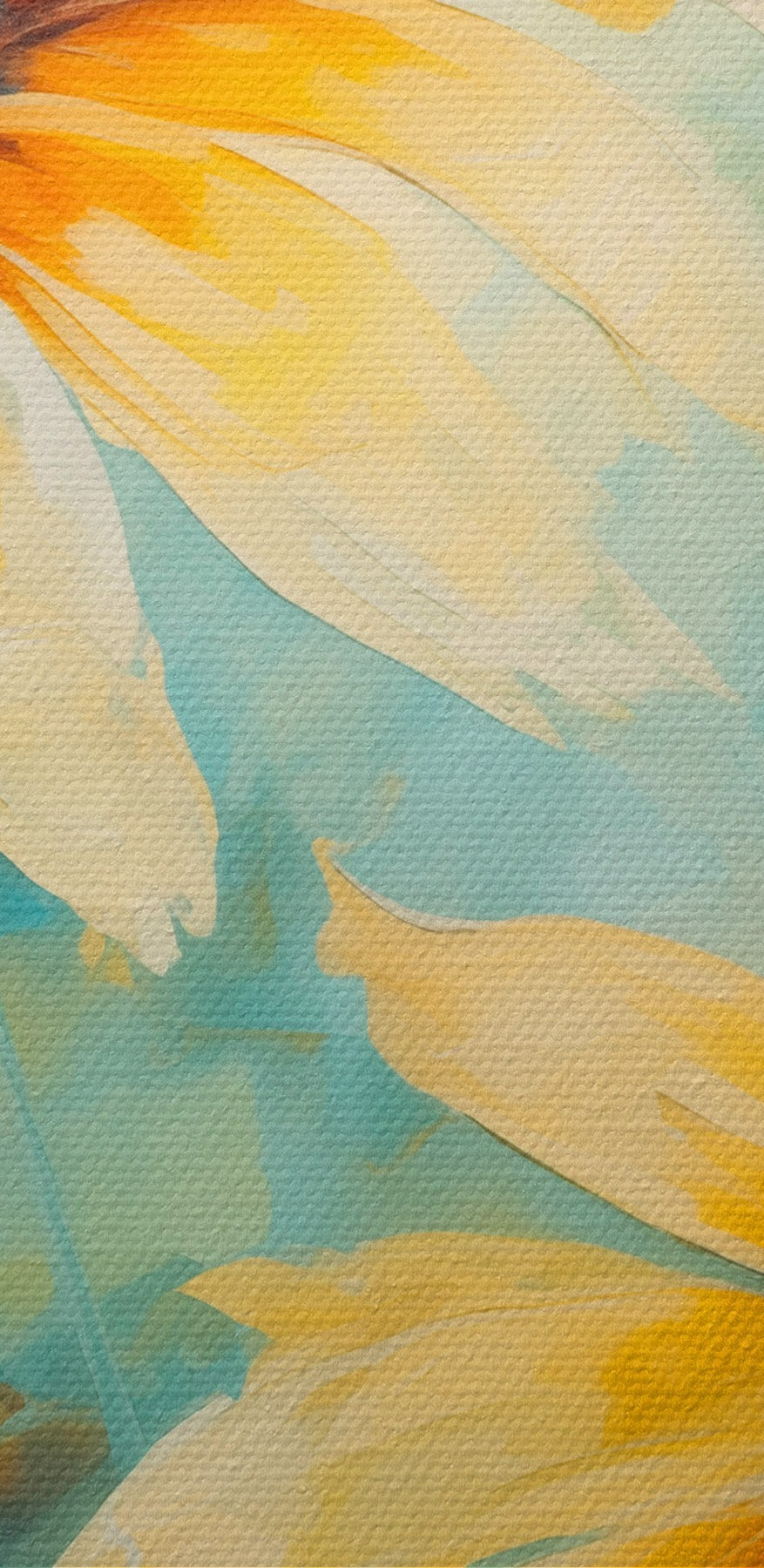 Peinture de fleurs jaunes