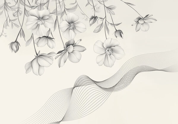Fleurs délicates aux lignes fluides Fleurs délicates aux lignes fluides
