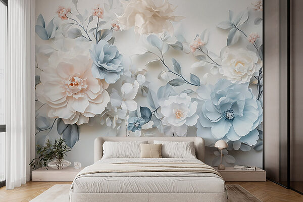 Groupe de fleurs sur une surface blanche Groupe de fleurs sur une surface blanche