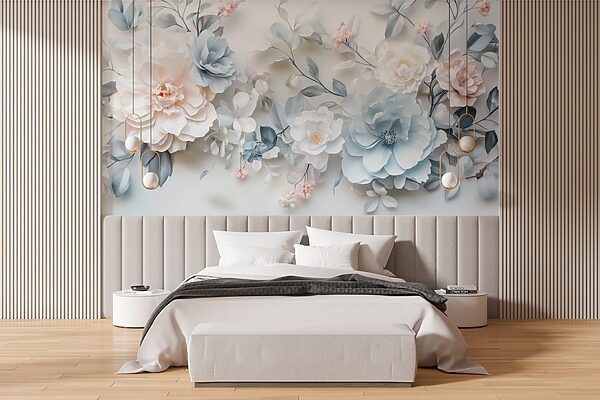 Groupe de fleurs sur une surface blanche Groupe de fleurs sur une surface blanche