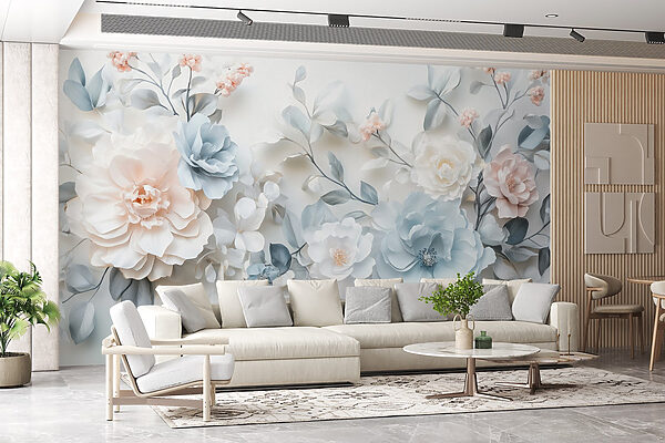 Groupe de fleurs sur une surface blanche Groupe de fleurs sur une surface blanche
