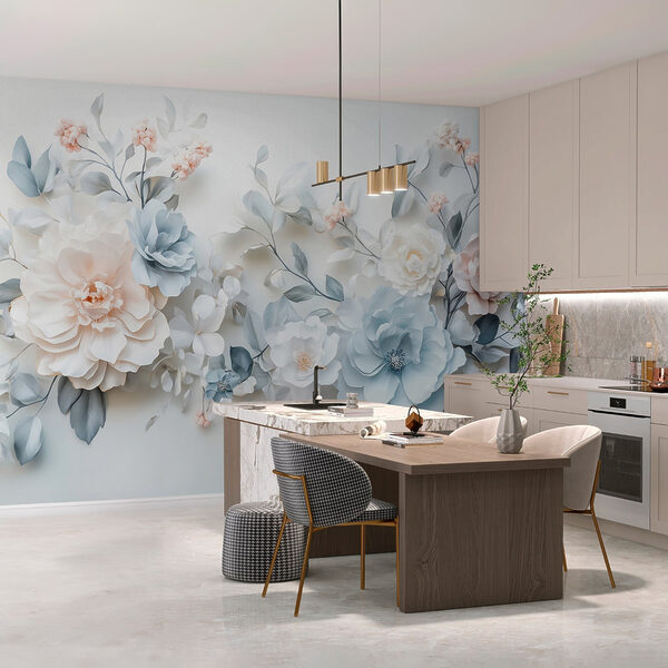 Groupe de fleurs sur une surface blanche Groupe de fleurs sur une surface blanche