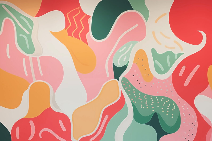 Art coloré sur un mur