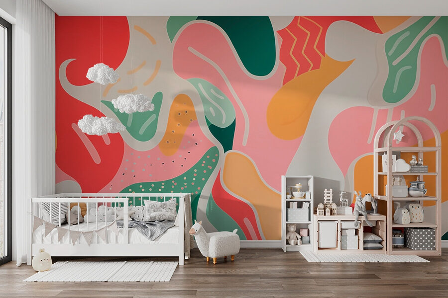 Art coloré sur un mur