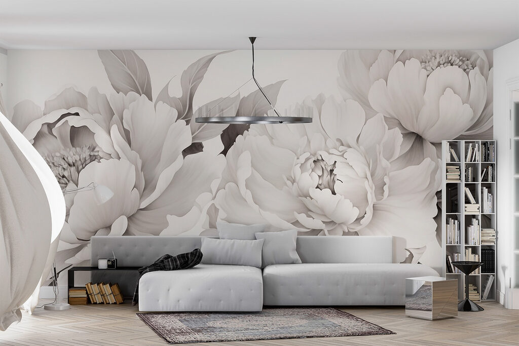 Floral beauty in monochrome elegance