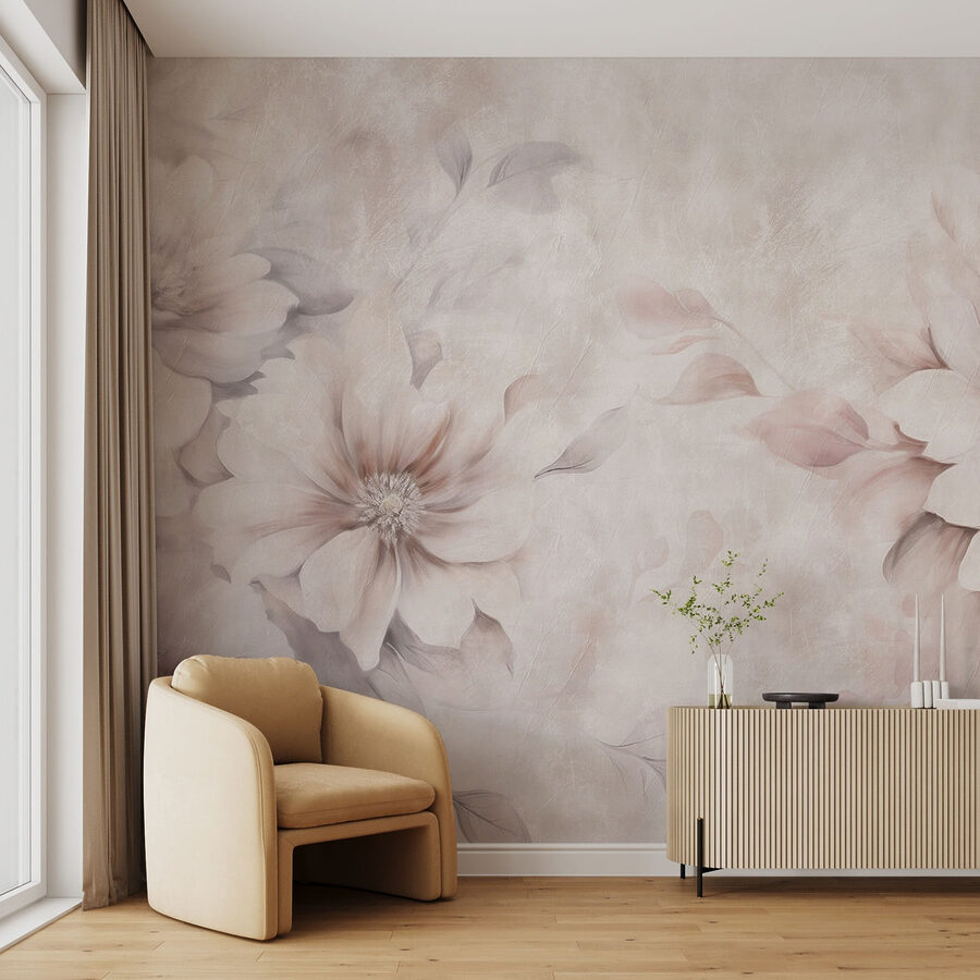 Fleurs douces sur fond délicat