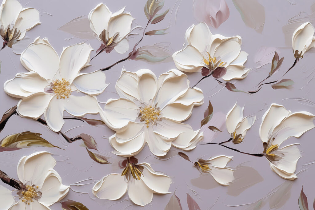 Peinture de fleurs blanches Peinture de fleurs blanches