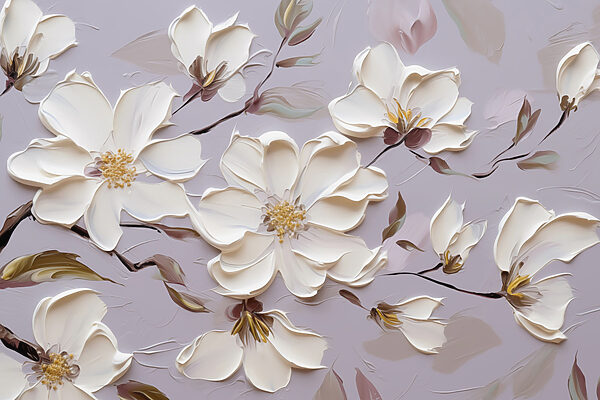 Peinture de fleurs blanches Peinture de fleurs blanches
