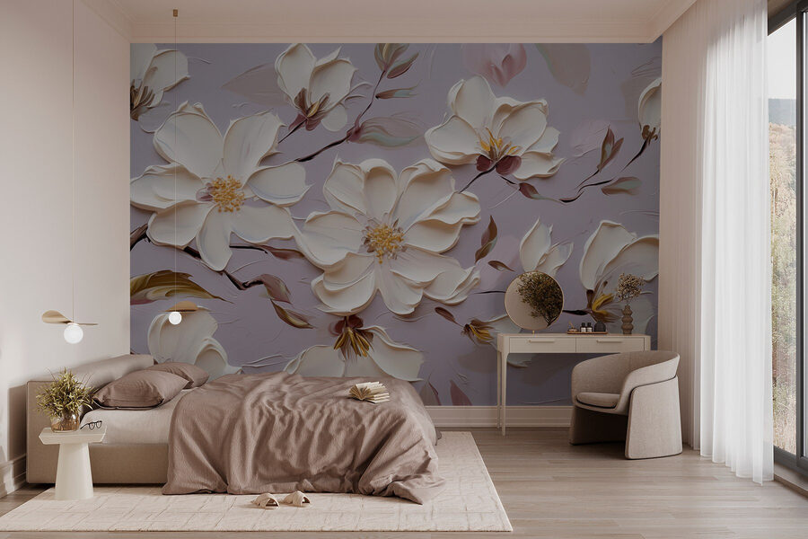 Peinture de fleurs blanches Peinture de fleurs blanches