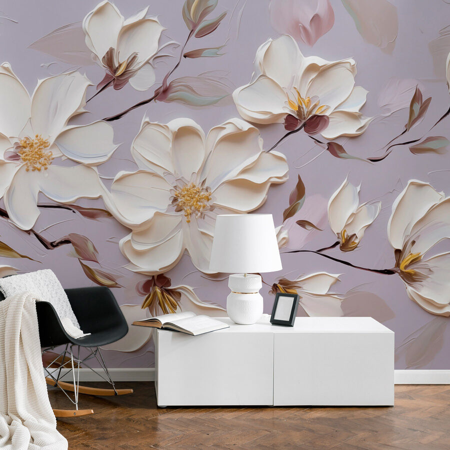 Peinture de fleurs blanches Peinture de fleurs blanches