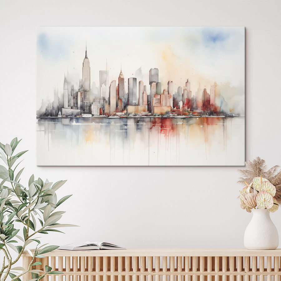 Aquarelle d'une ville Aquarelle d'une ville