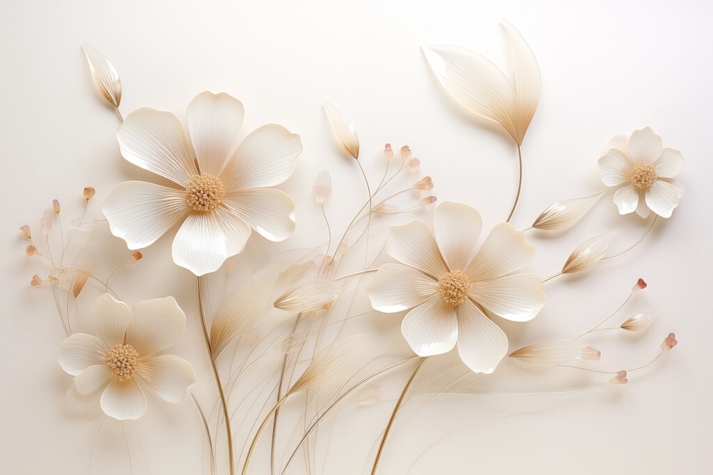 Des fleurs délicates sur une toile de fond douce Des fleurs délicates sur une toile de fond douce