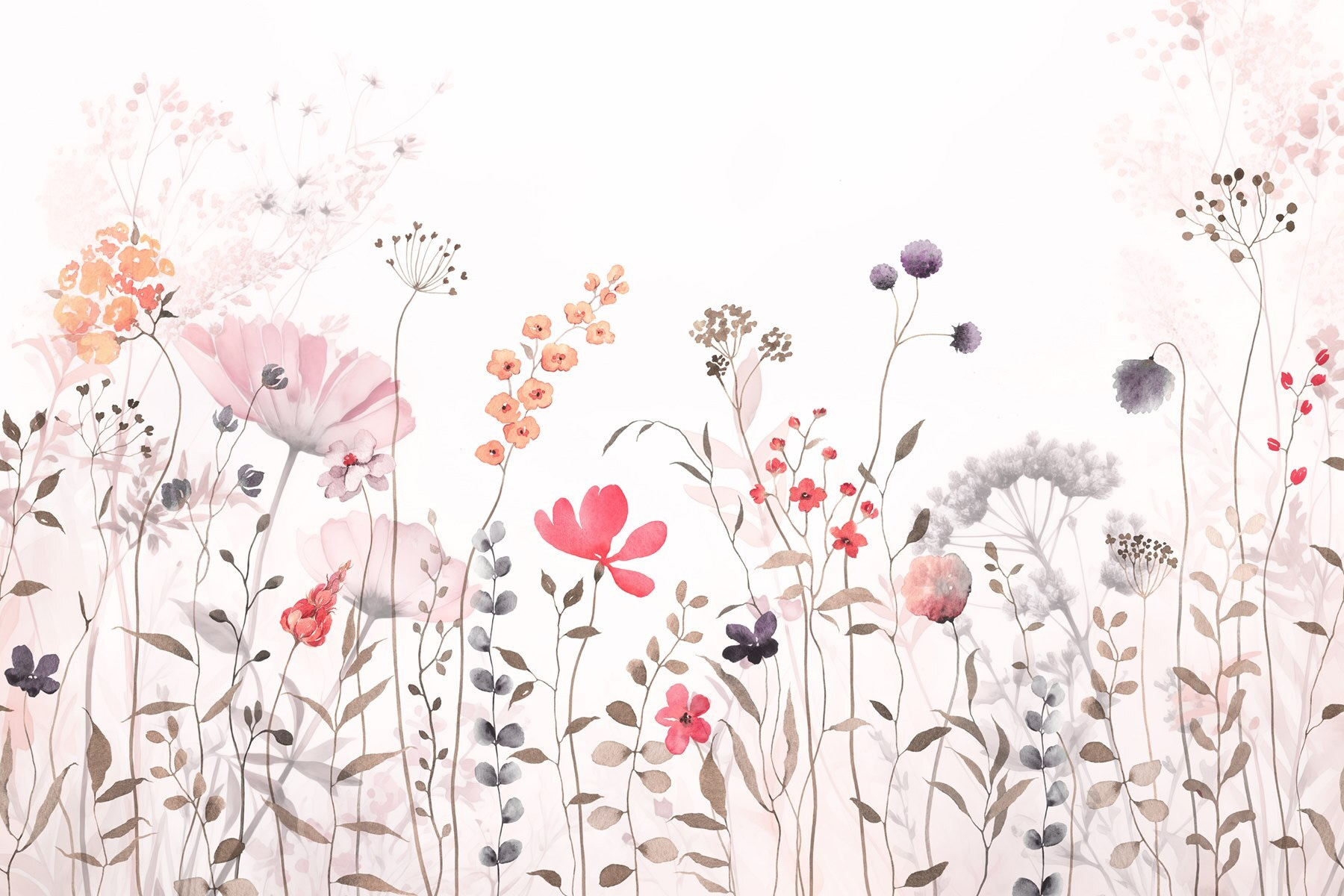 Painting of flowers and plants