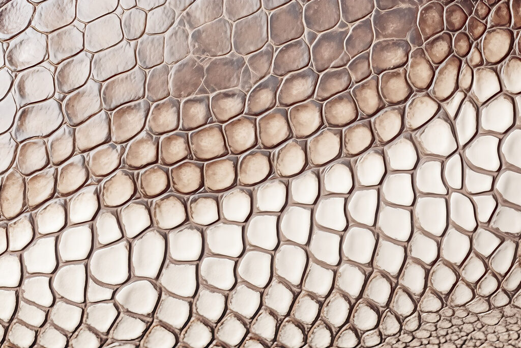 Gros plan sur le motif texturé de la peau de reptile Gros plan sur le motif texturé de la peau de reptile