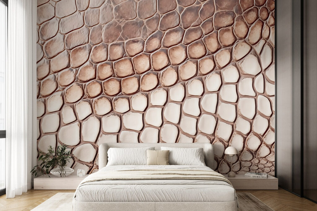 Textured reptilian skin pattern close-up Textured reptilian skin pattern close-up