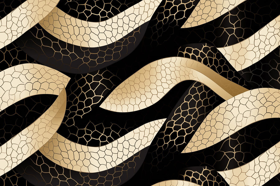 Motif abstrait aux formes fluides
