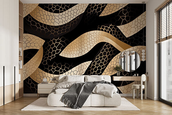 Motif abstrait aux formes fluides Motif abstrait aux formes fluides