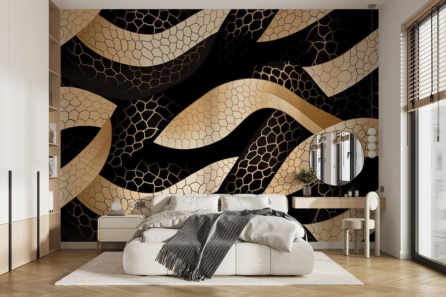 Motif abstrait aux formes fluides