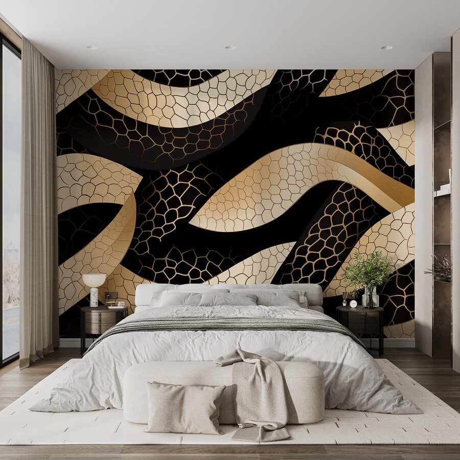 Motif abstrait aux formes fluides