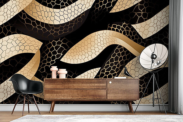 Motif abstrait aux formes fluides Motif abstrait aux formes fluides