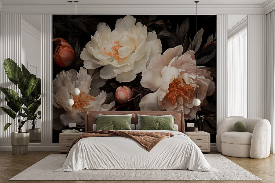 Groupe de fleurs blanches