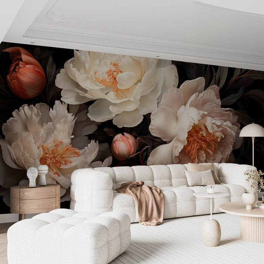 Groupe de fleurs blanches