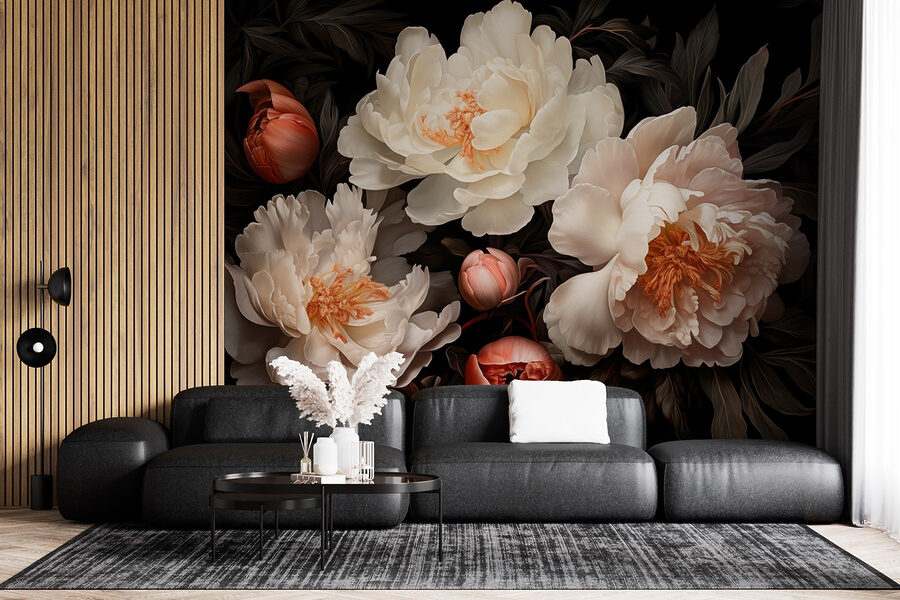 Groupe de fleurs blanches