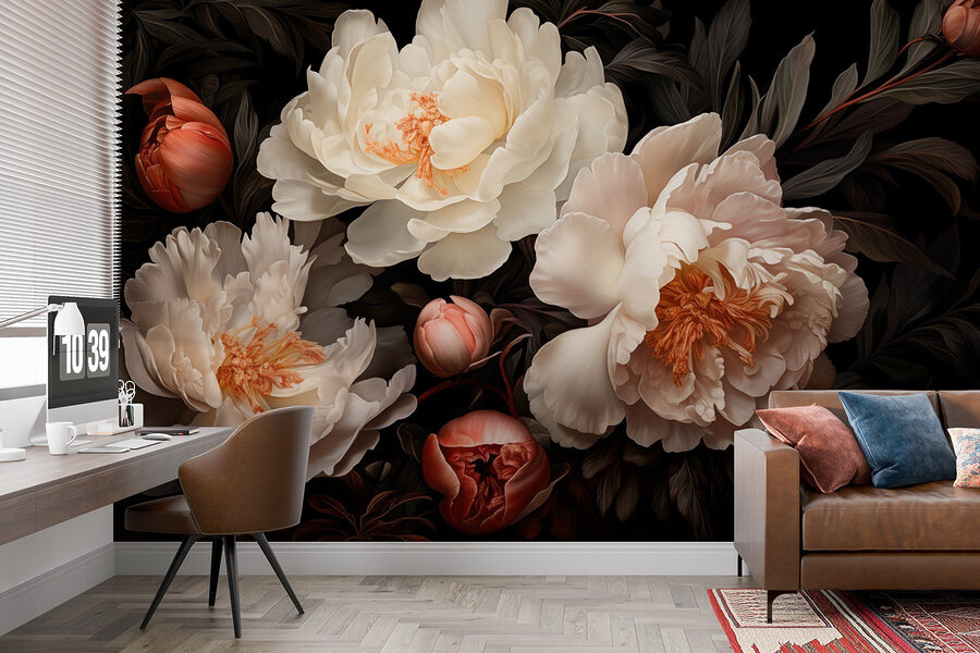 Groupe de fleurs blanches