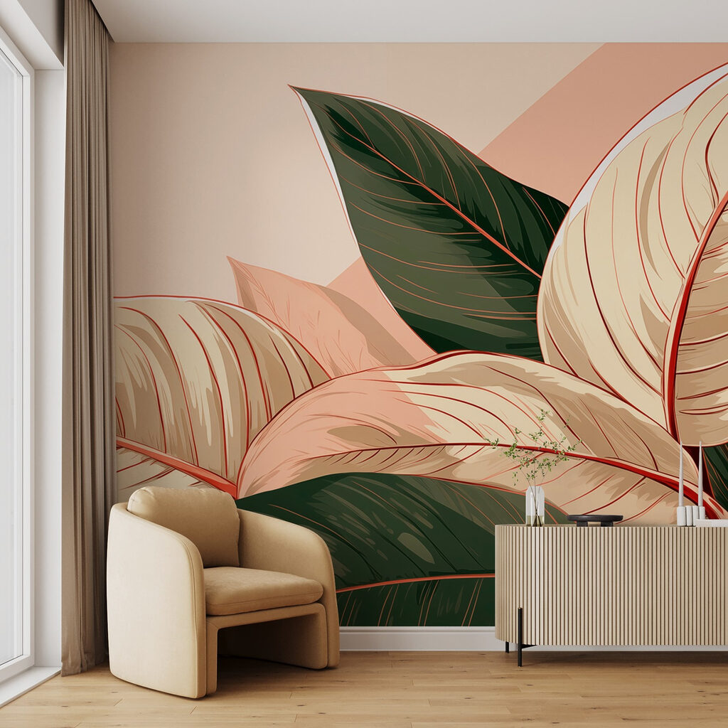 Beautiful foliage in soft colors